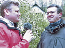 Interview mit Manuel Andrack (rechts im Bild)
