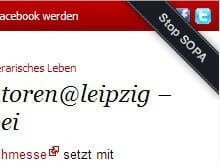Stop SOPA-Banner am 18. Januar 2012 im literaturcafe.de