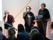 Twitterlesung auf der Buchmesser mit @baranek, @mspro und @bosch
