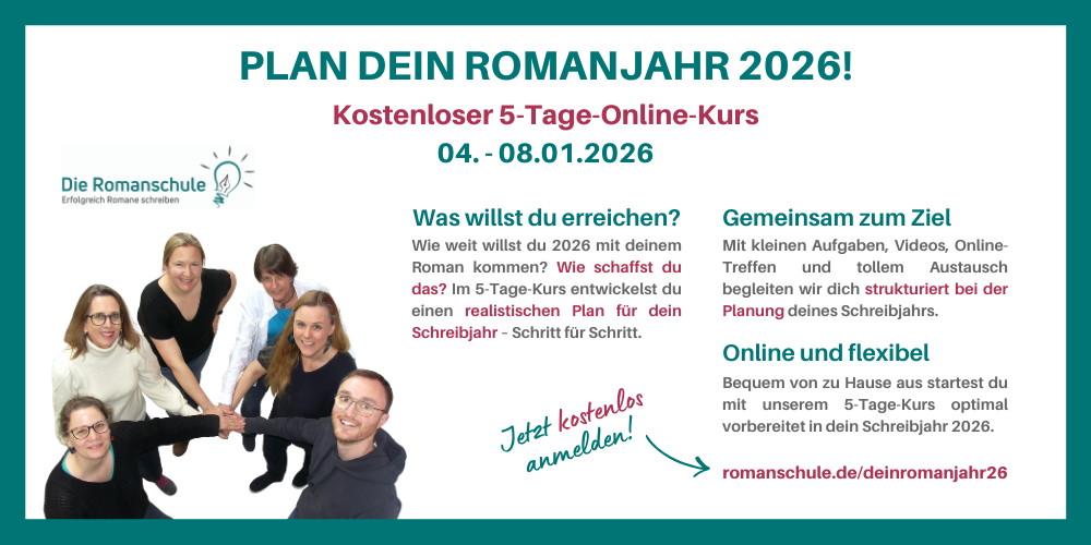 Kostenloser 5-Tage-Kurs „Plan dein Romanjahr” (04.-08.01.26)