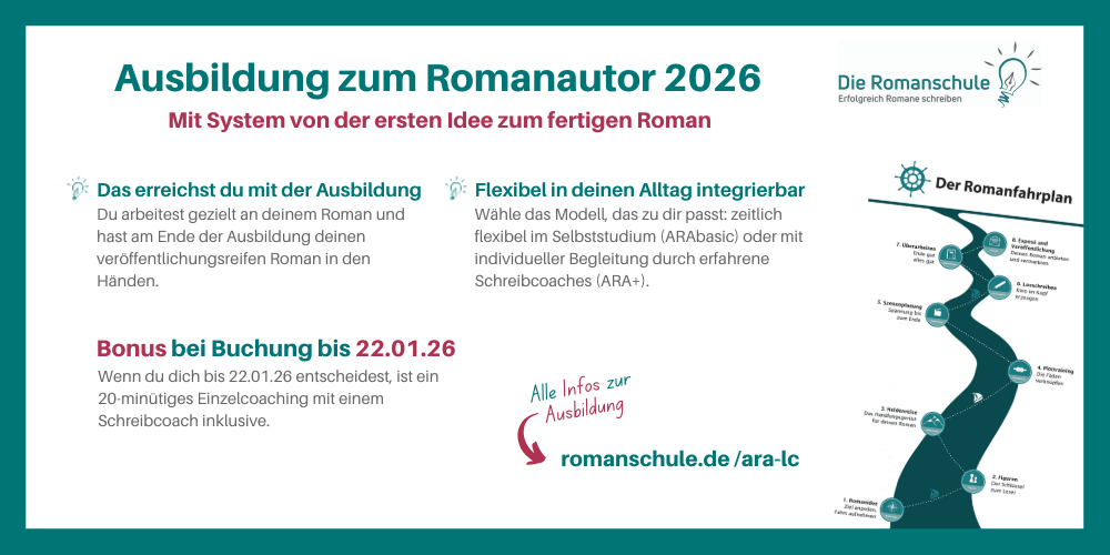 Anzeige: Dein Weg zum fertigen Roman – Ausbildung zum Romanautor 2026