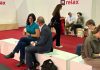 Als Relax-Areal bezeichnete, nicht verkaufte Ausstellerfläche. Eine von vielen.