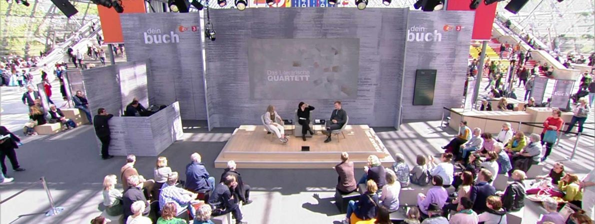 Bühne von ZDF und 3sat auf der Leipziger Buchmesse 2023 (Foto: Screenshot/ZDF)