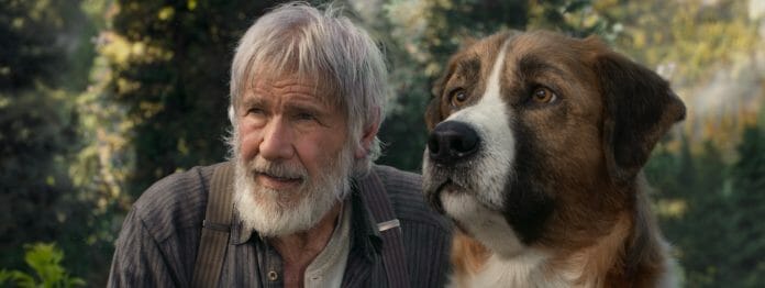 Harrison Ford (links) mit Filmhund Buck (rechts) (Foto: 20th Century Studios/Disney)