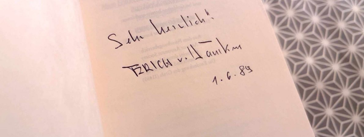 Mein signiertes Buch von Erich von Däniken