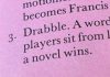 Ursprung des Begriffs »Drabble« im Big Red Book von Monty Phython aus dem Jahre 1971 (Foto: literaturcafe.de)