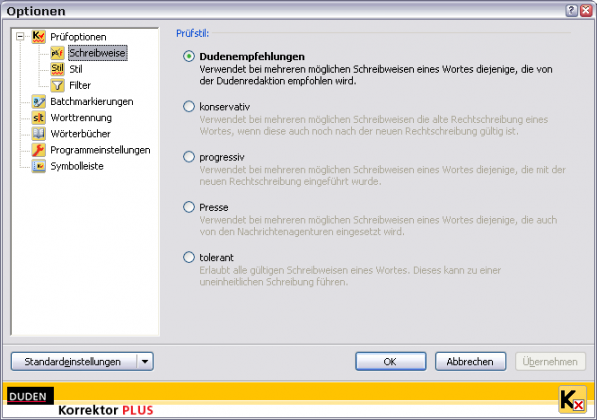 Bild 4: Duden Korrektor im Test