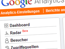 Screenshot-Ausschnitt: Google Analytics