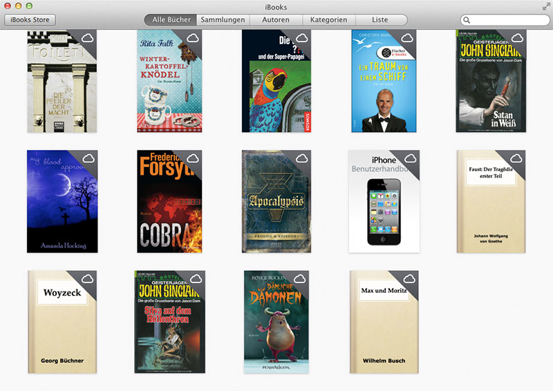 iBooks für Mac: Bibliothek