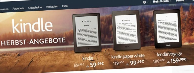 Von Paperwhite bis Voyage: Amazons Kindle-Geräte sind günstiger zu haben