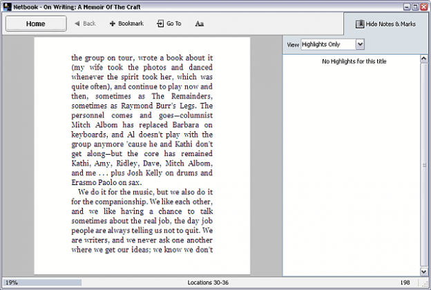 Kindle for PC: Die Oberfläche