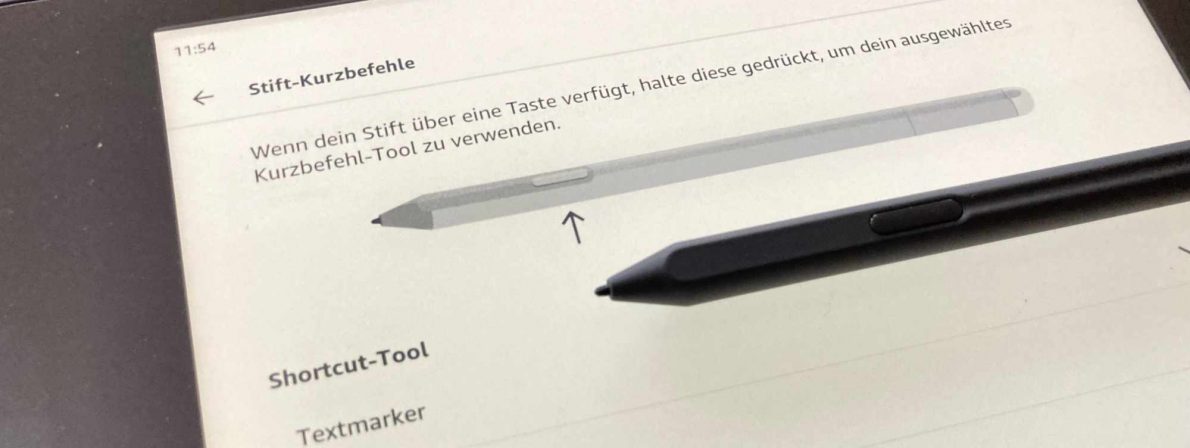Einstellungsmöglichkeiten des Premium Stifts (Foto: literaturcafe.de)