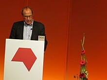 Hanser-Verleger Michael Krüger bei seiner Rede auf den Buchtagen 2012
