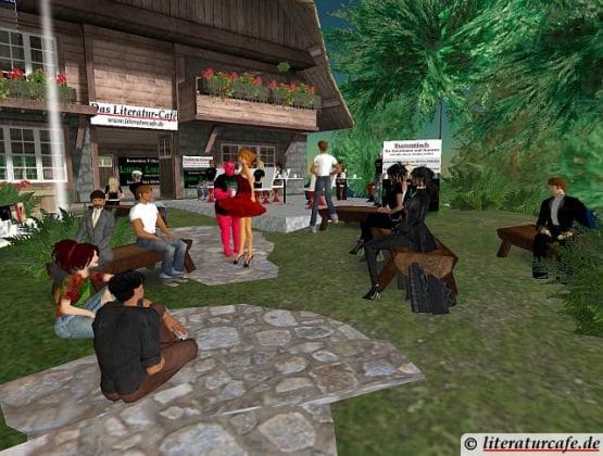 Die Besucher nehmen Platz