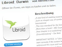 Libroid in Apples iTunes Store