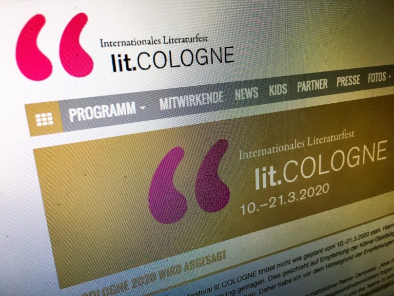 Corona-Virus: Literaturfest lit.Cologne 2020 abgesagt