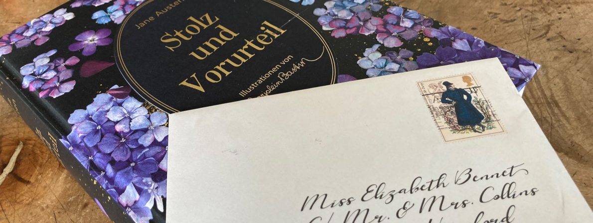 Die liebevoll gestaltete Schmuckausgabe von »Stolz und Vorurteil« im Coppenrath Verlag. Hier liegt u. a. der entscheidende Brief von Mr. Darcy zum Lesen im Umschlag bei (Foto: Tischer)