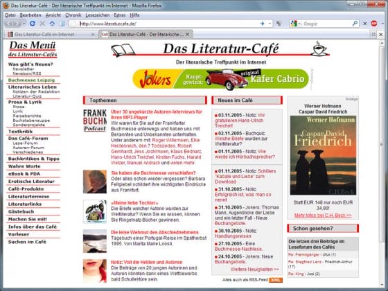 literaturcafe.de 2005