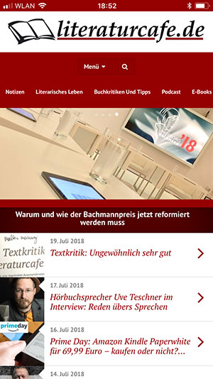 literaturcafe.de (Mobile Website bis 2018)
