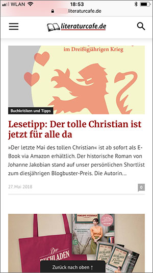 literaturcafe.de (Mobile Website ab 2018)