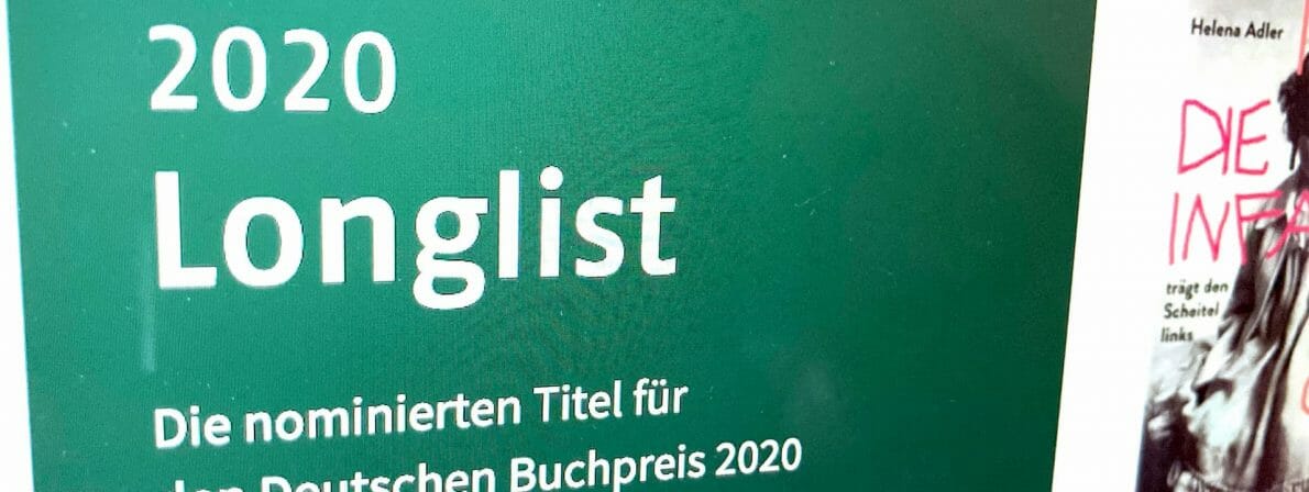 Die Longlist zum Deutschen Buchpreis 2020 wurde verkündet