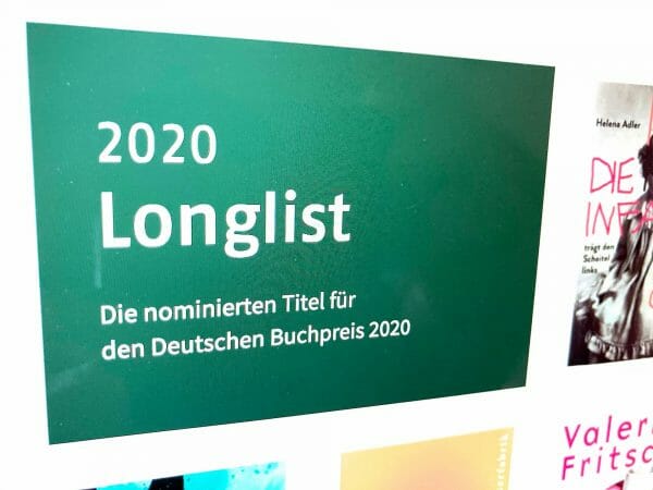 Die Longlist zum Deutschen Buchpreis 2020 wurde verkündet
