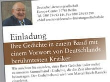 »Ich habe auch schon gehört, dass einem Autor für sein Buch keine Kosten entstehen sollen.« [Nachtrag]