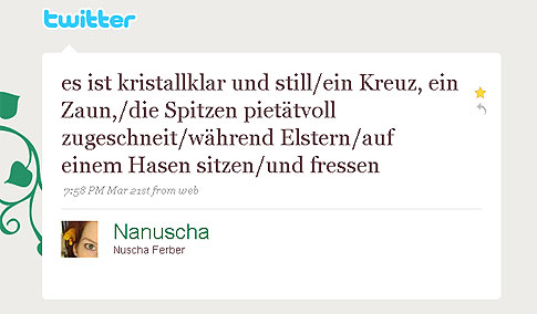 Die Jury hat entschieden: Das beste Gedicht des 1. Twitter-Lyrik-Wettbewerbs von literaturcafe.de und bod.de steht fest