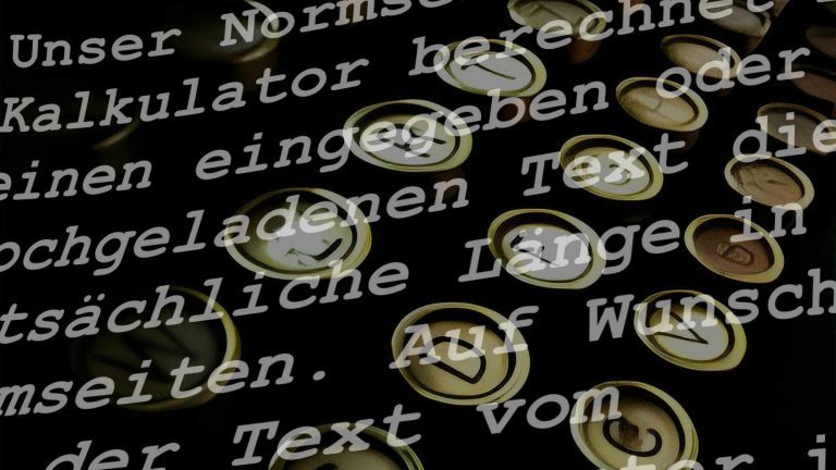 Normseiten-Rechner: Normseiten berechnen und als Word-Datei herunterladen