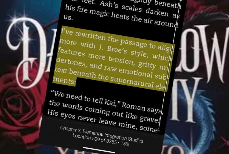 »Schreibe wie J. Bree«: Vergessener KI-Prompt entlarvt Romance-Autorin