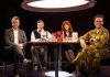 Die Besetzung des Literarischen Quartetts vom 12. September 2025 (von links): Cornelius Pollmer, Philipp Tingler, Nora Bossong und Thea Dorn (Foto: ZDF/Flavio Degen)