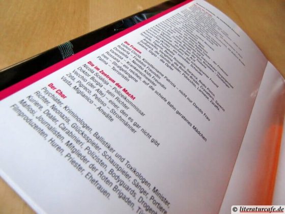 Giancarlo De Cataldo: Romanzo Criminale - Personenverzeichnis