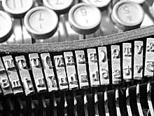 Detail: Schreibmaschine