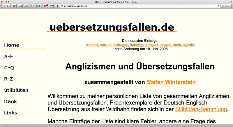 Anglizismen und รbersetzungsfallen