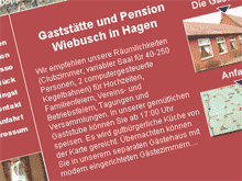 Website der Gaststätt Wiebusch
