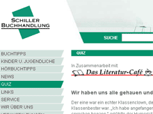 Website der Schiller Buchhandlung