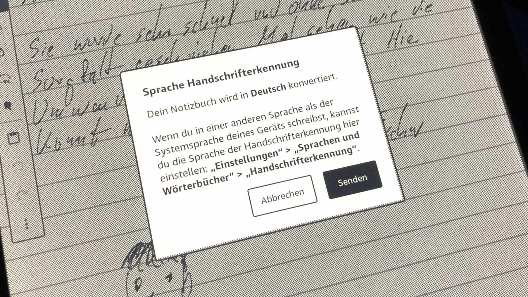 Noch ein Update für den Kindle Scribe Handschrift als Text exportieren