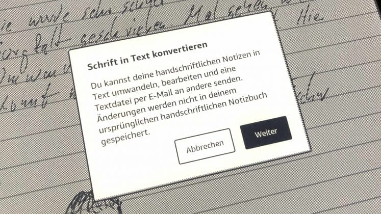 Schrift in Text konvertieren: Beim Scribe leider nur via Amazons-Webserver