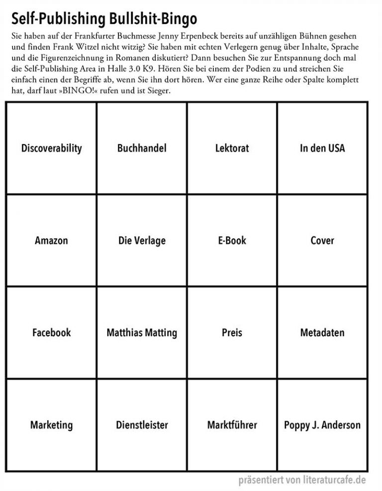 Self-Publishing Bullshit-Bingo