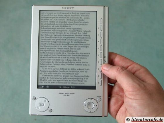 SONY-PRS-505-Reader: Lesehaltung 2