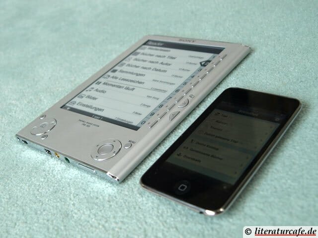 SONY-PRS-505-Reader im Vergleich zum iPod touch