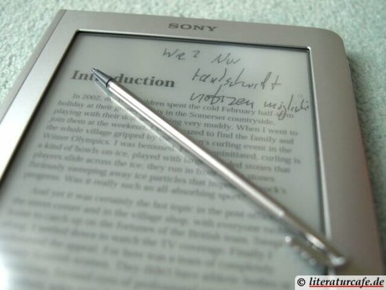 eBook-Lesegerät mit Schreib-Stylus