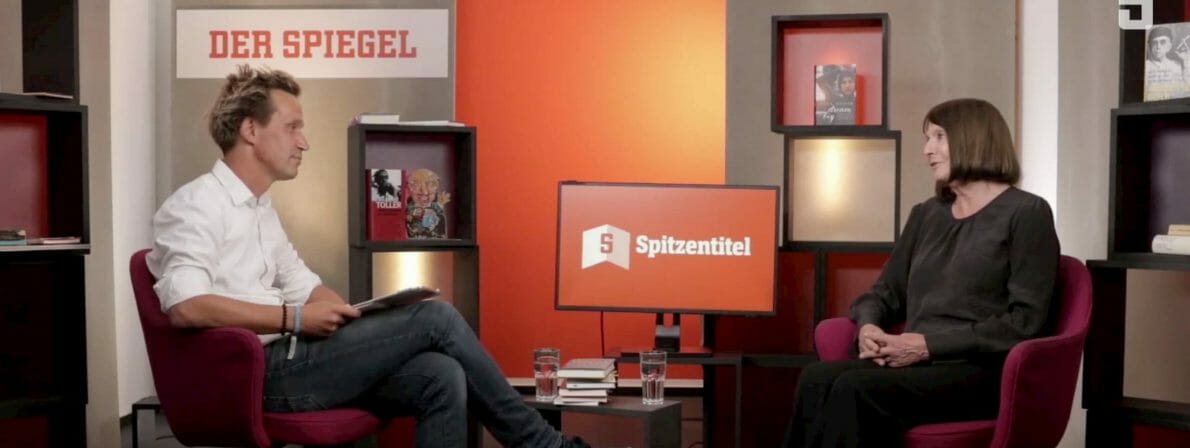 Volker Weidermann und Studiogast Monika Maron in »Spitzentitel«, der neuen »Büchershow« auf spiegel.de (Screenshot: spiegel.de)