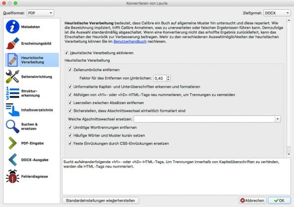 Laurie: PDF in DOCX konvertieren