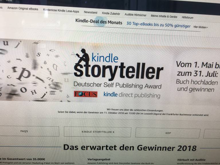 Shortlist des Kindle Storyteller Award 2018: »Sprachlich hilfloses Gerumpel«