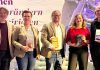 Die Stuttgarter Bücherrunde 2025: (v.l.n.r.) Wolfgang Tischer (Moderation), Fleur Hummel, Kristoffer Mauch, Mareike Winter und Michael Steffel