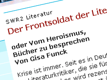 Leider nur Lese- statt Hörtipp: Der Frontsoldat der Literaturwissenschaft