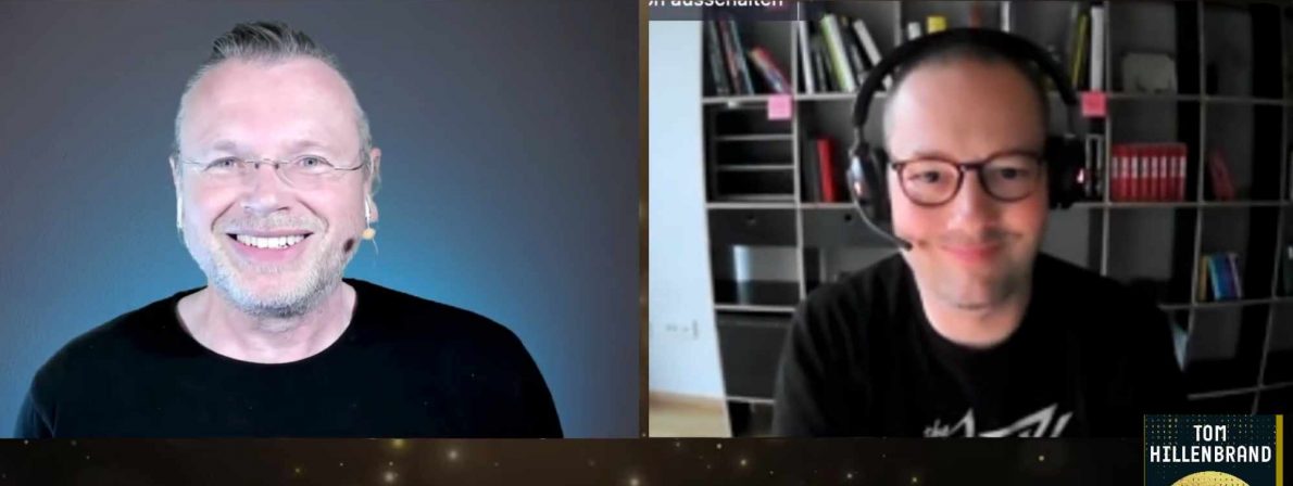 Wolfgang Tischer (links) und Tom Hillenbrand im Podcast-Gespräch via Zoom