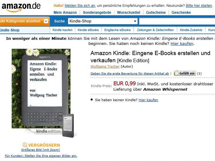 Erfahrungsbericht Das Eigene Kindle E Book Bei Amazon Verkaufen Literaturcafe De