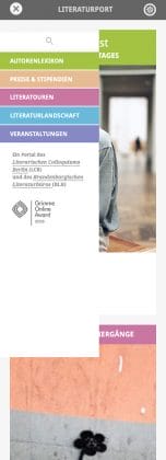 literaturport.de -Mobilmenü
